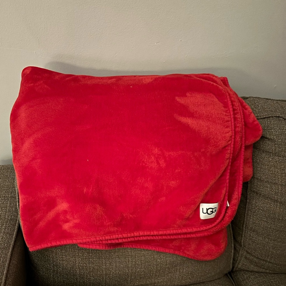 UGG Red Throw Blanket